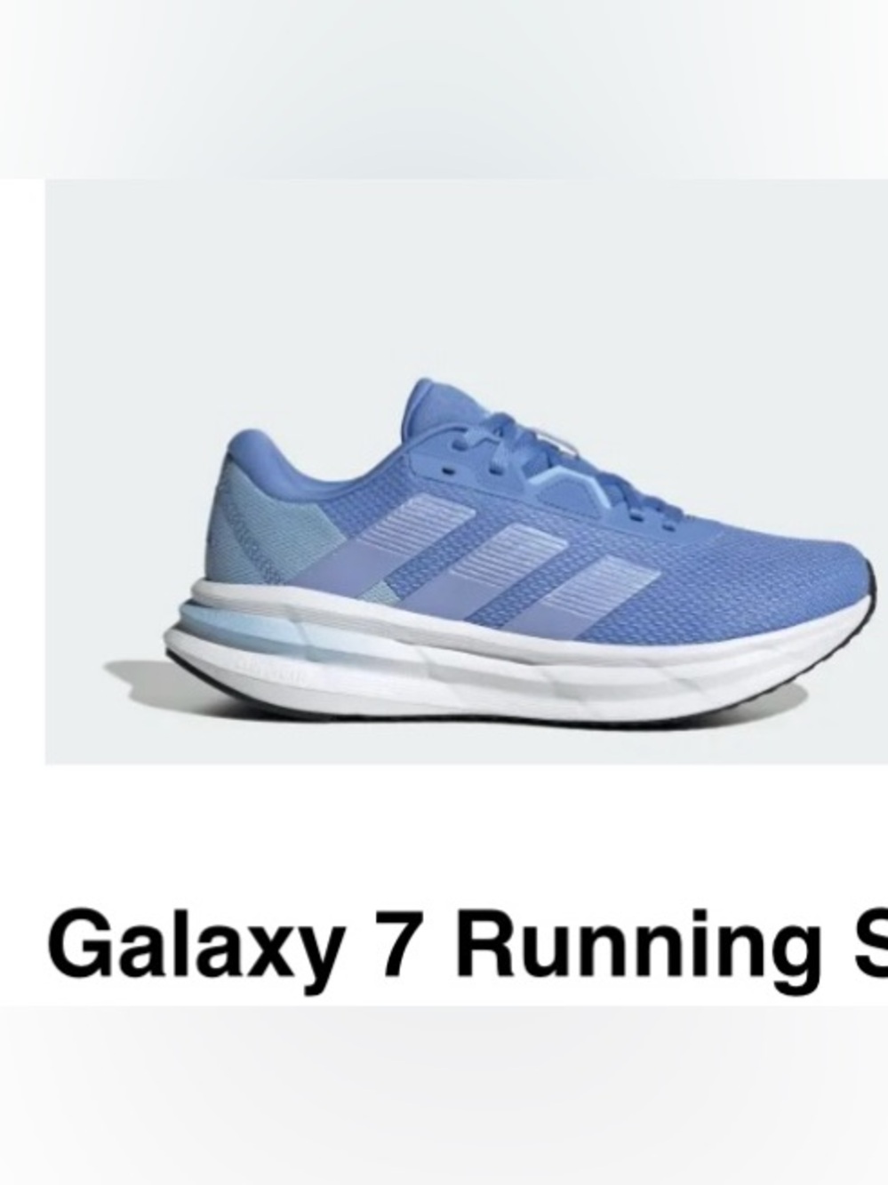 New Adidas Women's Galaxy 7 Running Shoe - Light Blue